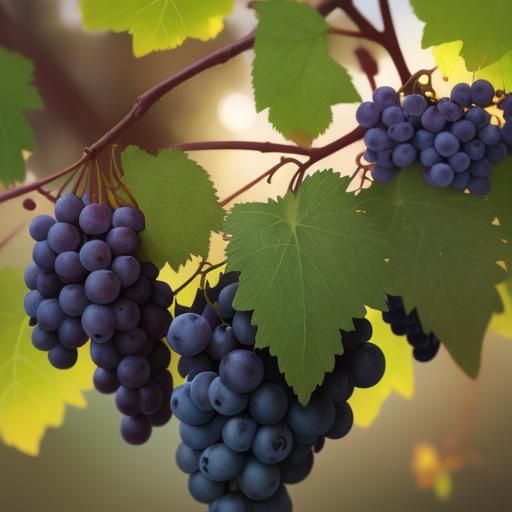 Grapes With Frost and Dew, Watercolor Painting