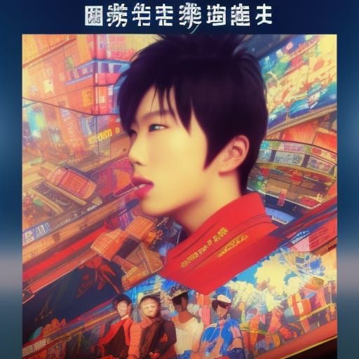 80s Chinese Boy Band Ad in Times Square