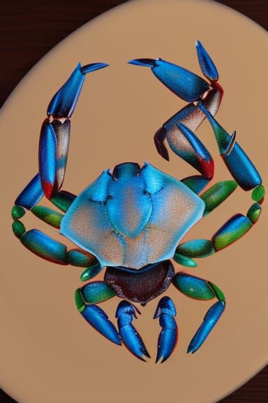 Vibrant Blue Crab Close-Up