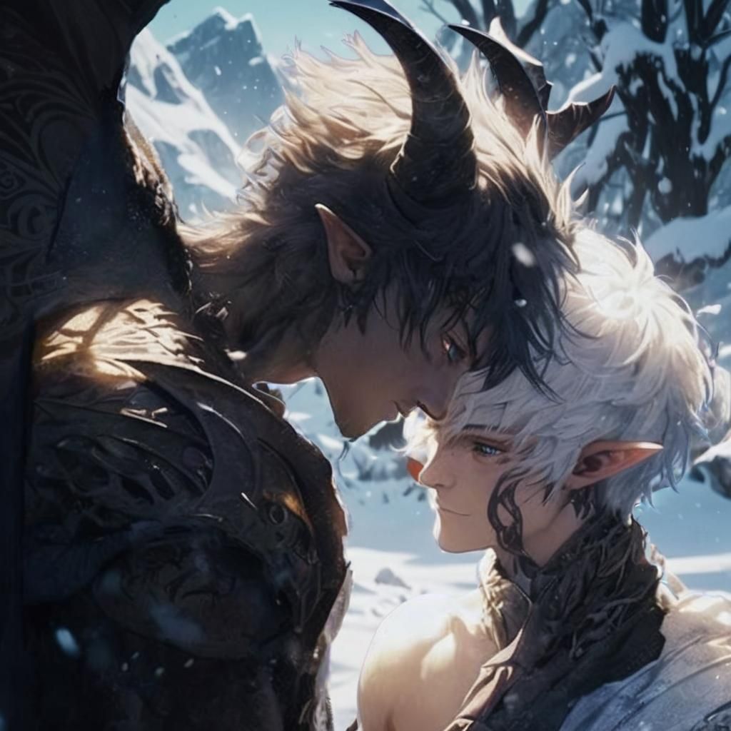 Snow Elf in Frozen Tundra: 3D Rendered Fantasy Art