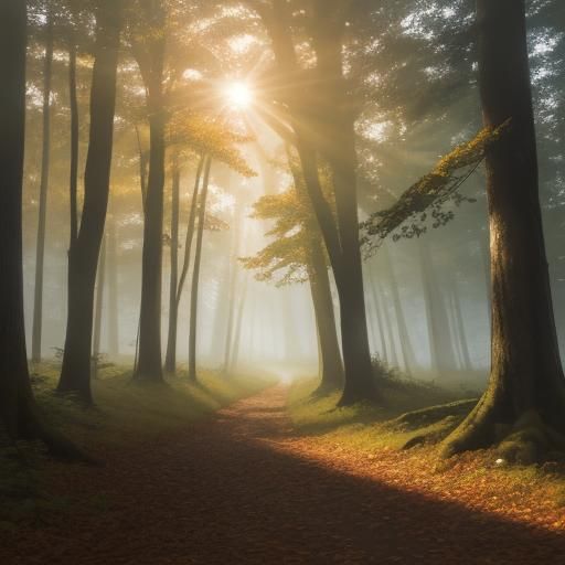 Breathtaking Autumnal Landscape in Oil Painting Style