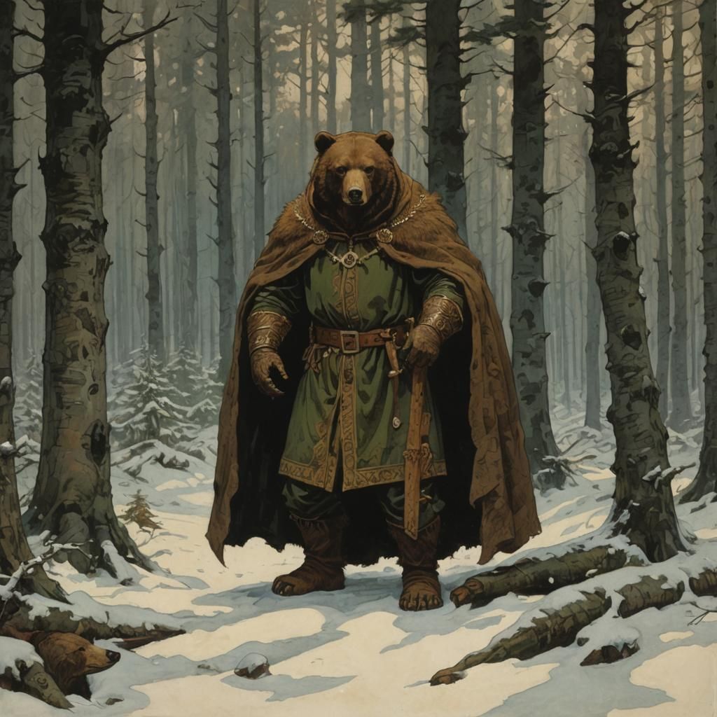 Nordic Shapeshifter in Grimdark Forest