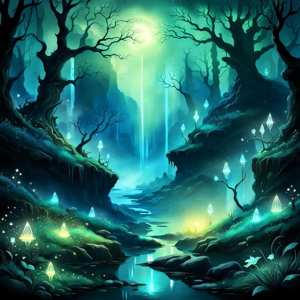 Soft Luminous Mystical Atmospheric Background