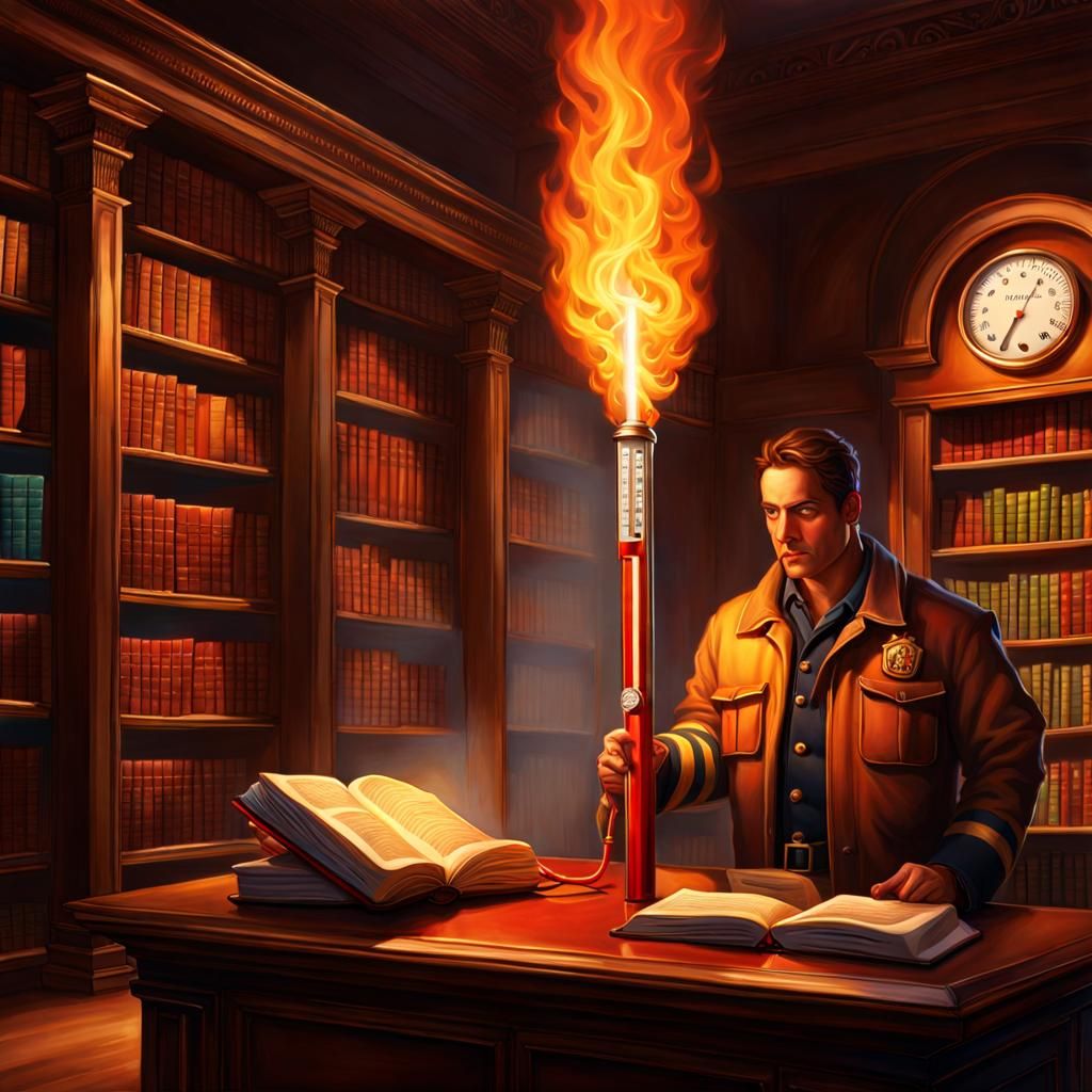 Ahh we've reached 451 degrees Fahrenheit - time to torch the...