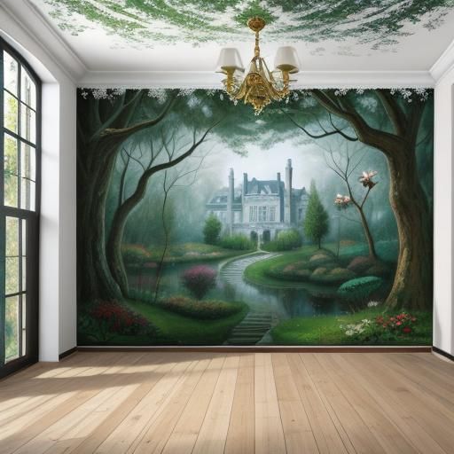 Fairy Tale Mural of Forest Mansion