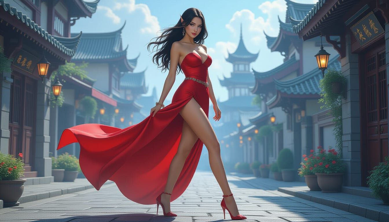 Sinister Elf in High Heels Artwork