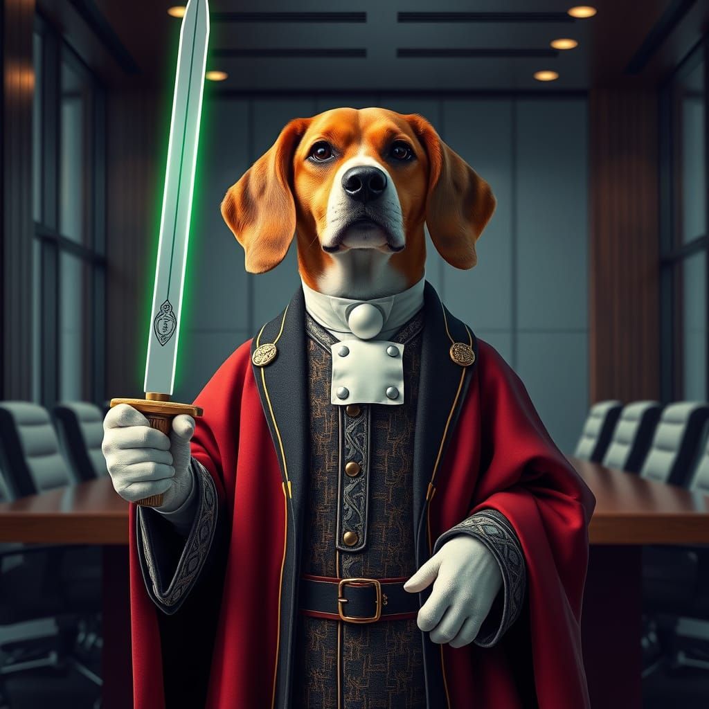 JUST ANOTHER LEGAL BEAGLE (in an empty corporate board room)