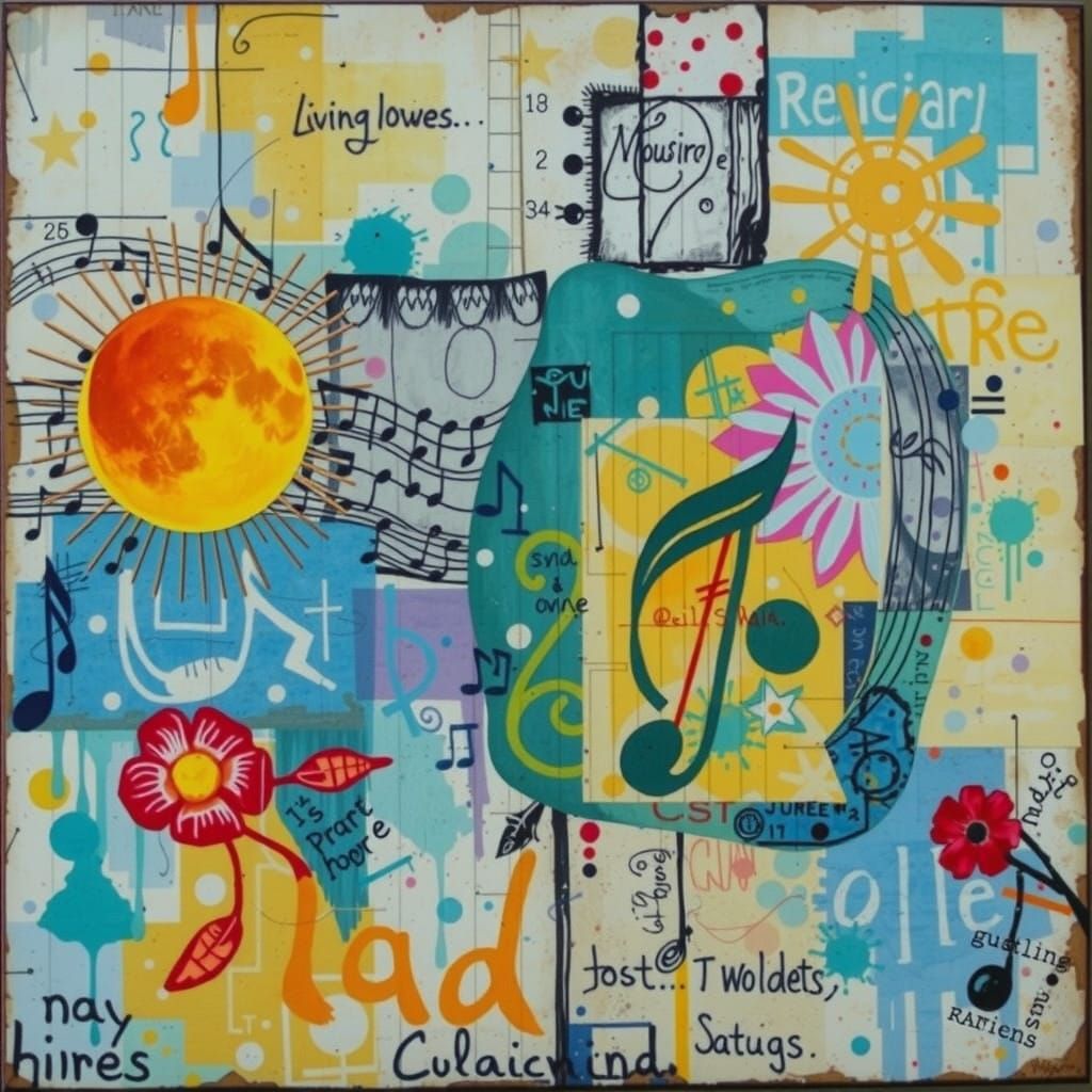 Abstract Expressionist Masterpiece in Digital Collage Art