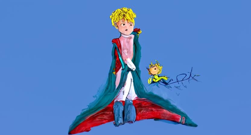 The little prince 8k hd drawing based on the story of Antoine de saint-exupery classic work hd 16k sud realistic beautif...