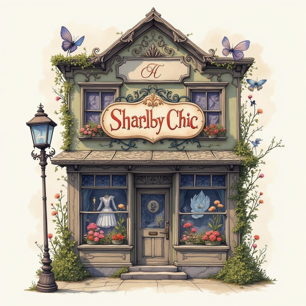 Whimsical Watercolor Boutique in Eerie Elegance