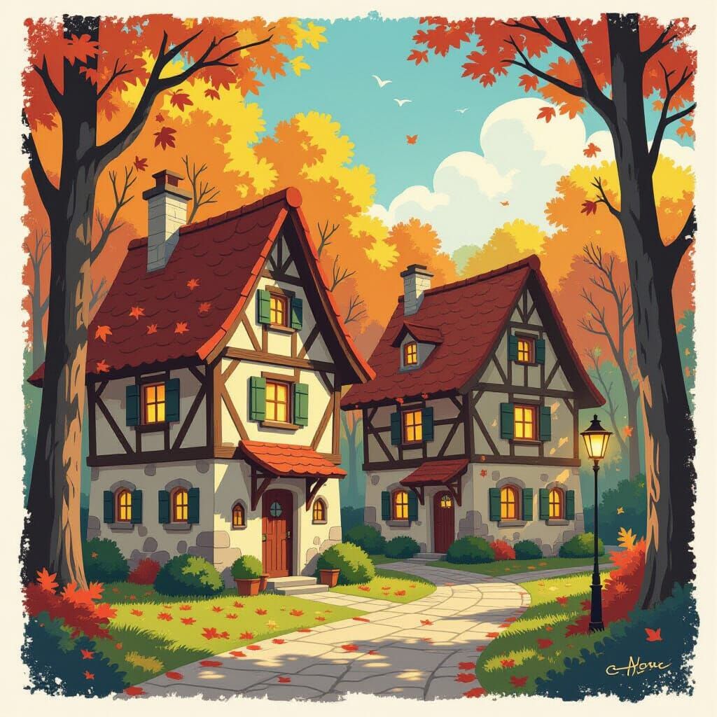 Cozy Autumn Cottages Filled with Stories and Dreams