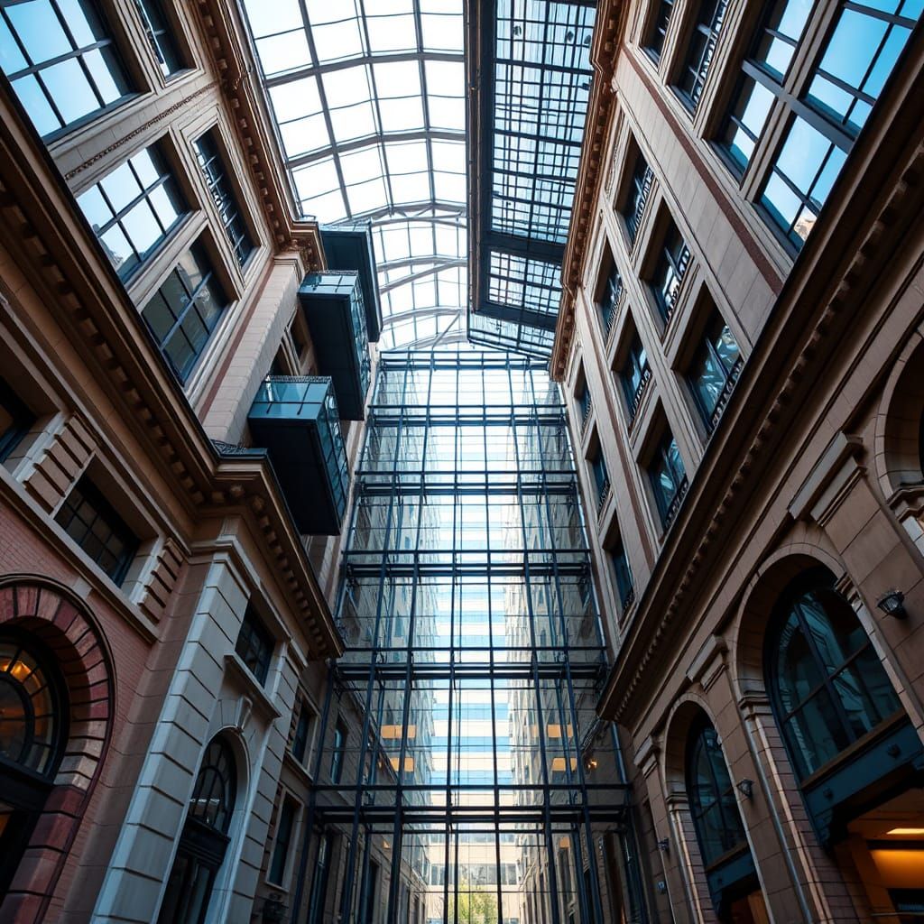 Architectural Photography Showcasing Building Design and Str...