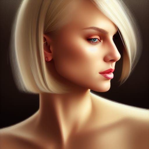 Hyperrealistic Portrait of a Gorgeous Blonde Woman