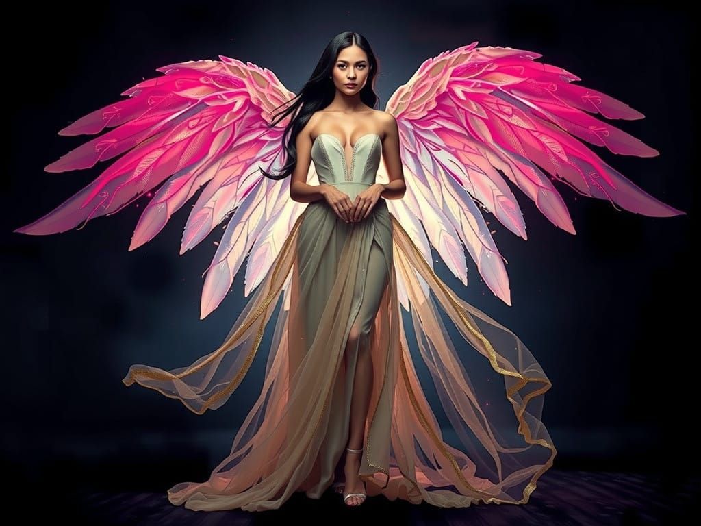 Ethereal Angel in Baroque Style