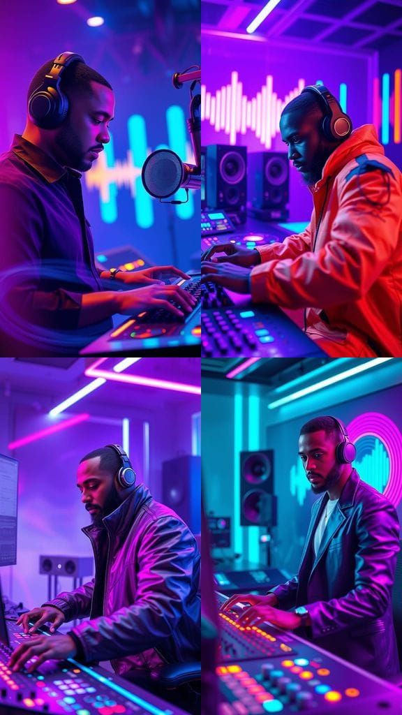 Somali Vulcan Musician in High-Tech Studio