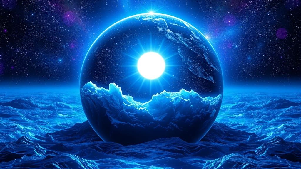 Ethereal Celestial Entity Radiates Cosmic Energy