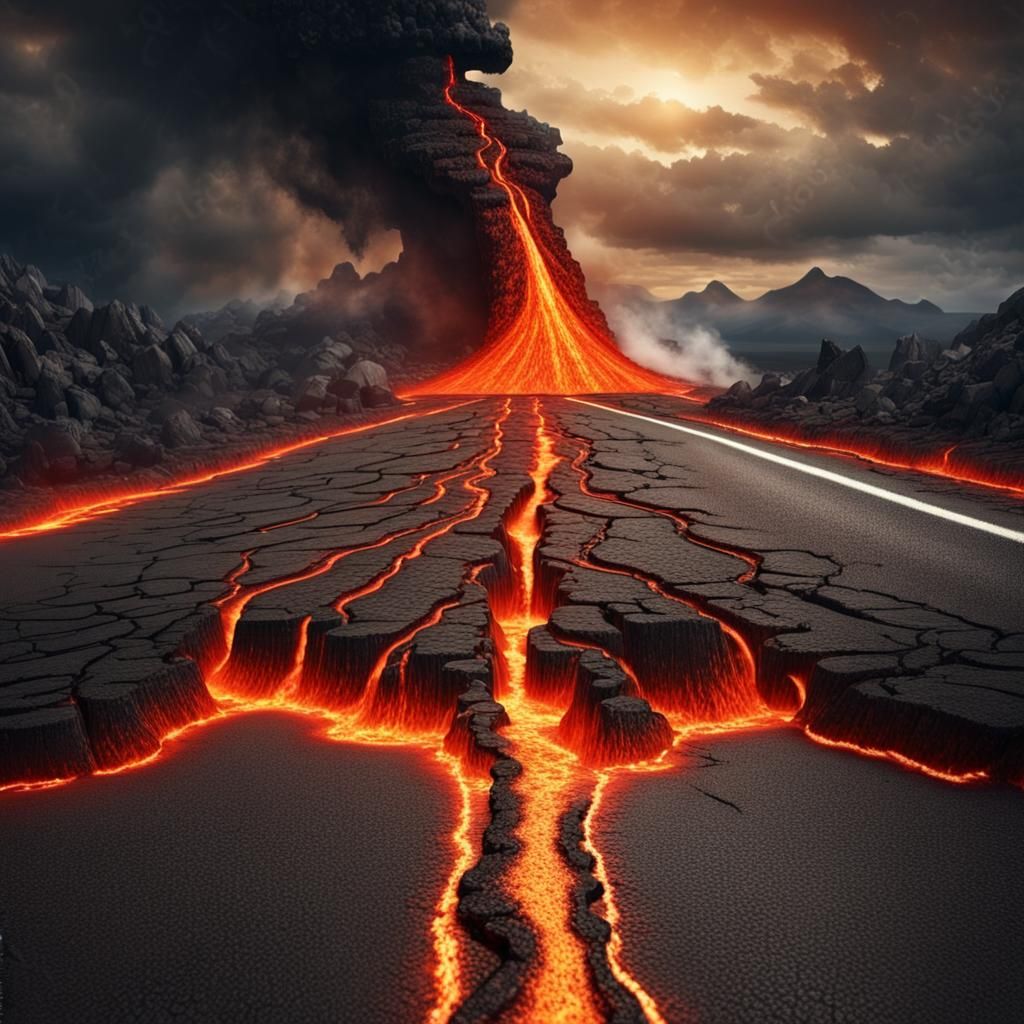 Volcanic Eruption and Earthquake Devastation