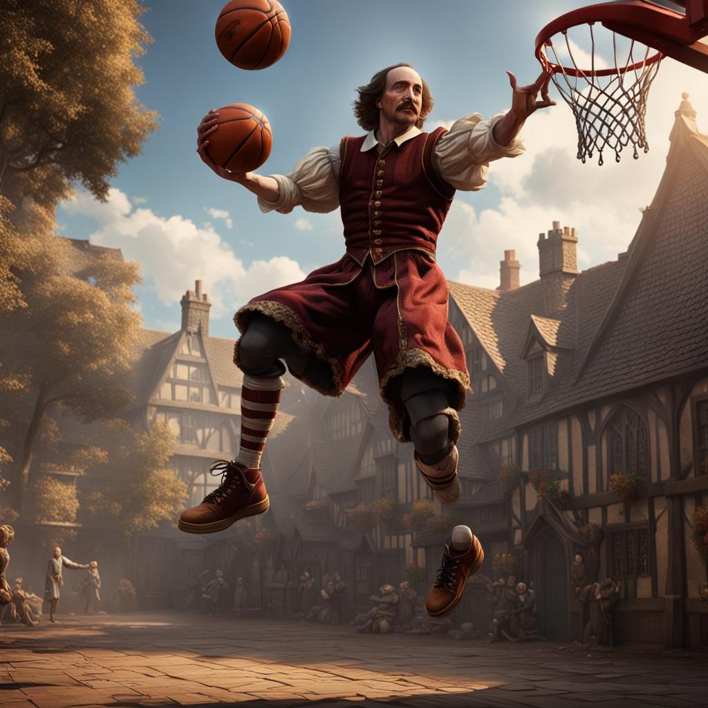 Shakespeare Slam Dunks: Detailed Fantasy Art