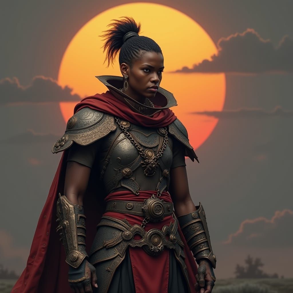 Ornate Venda Weapons in High-Contrast Fantasy Art