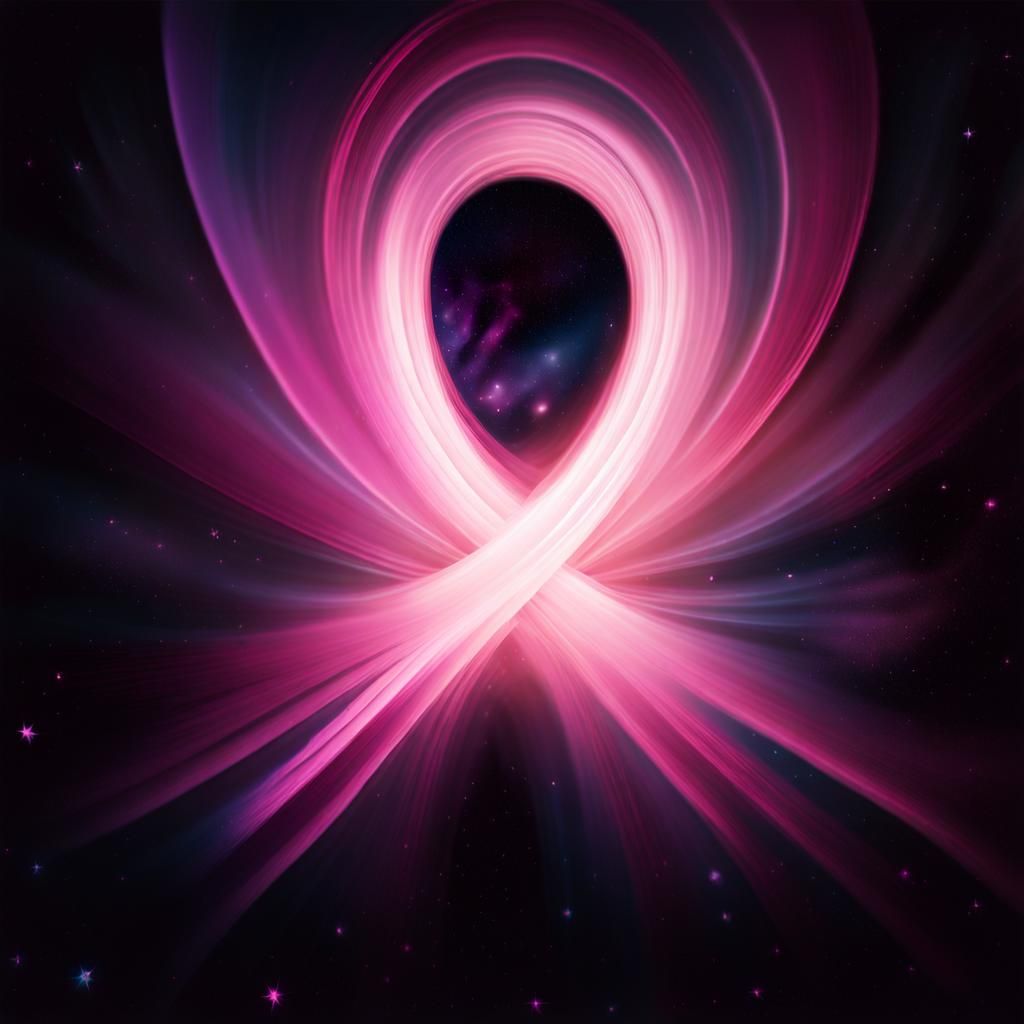 Celestial Aurora Borealis: Impressionistic Breast Cancer Awa...