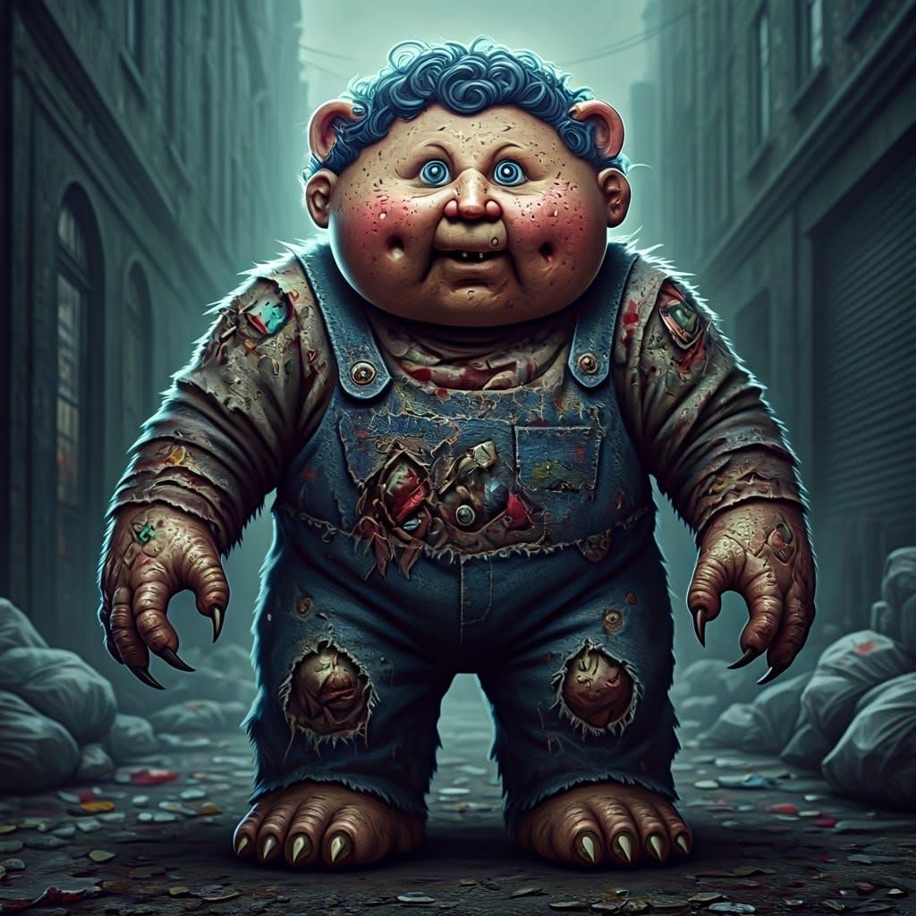 Hyperrealistic Wretched Wanda Garbage Pail Kid Character