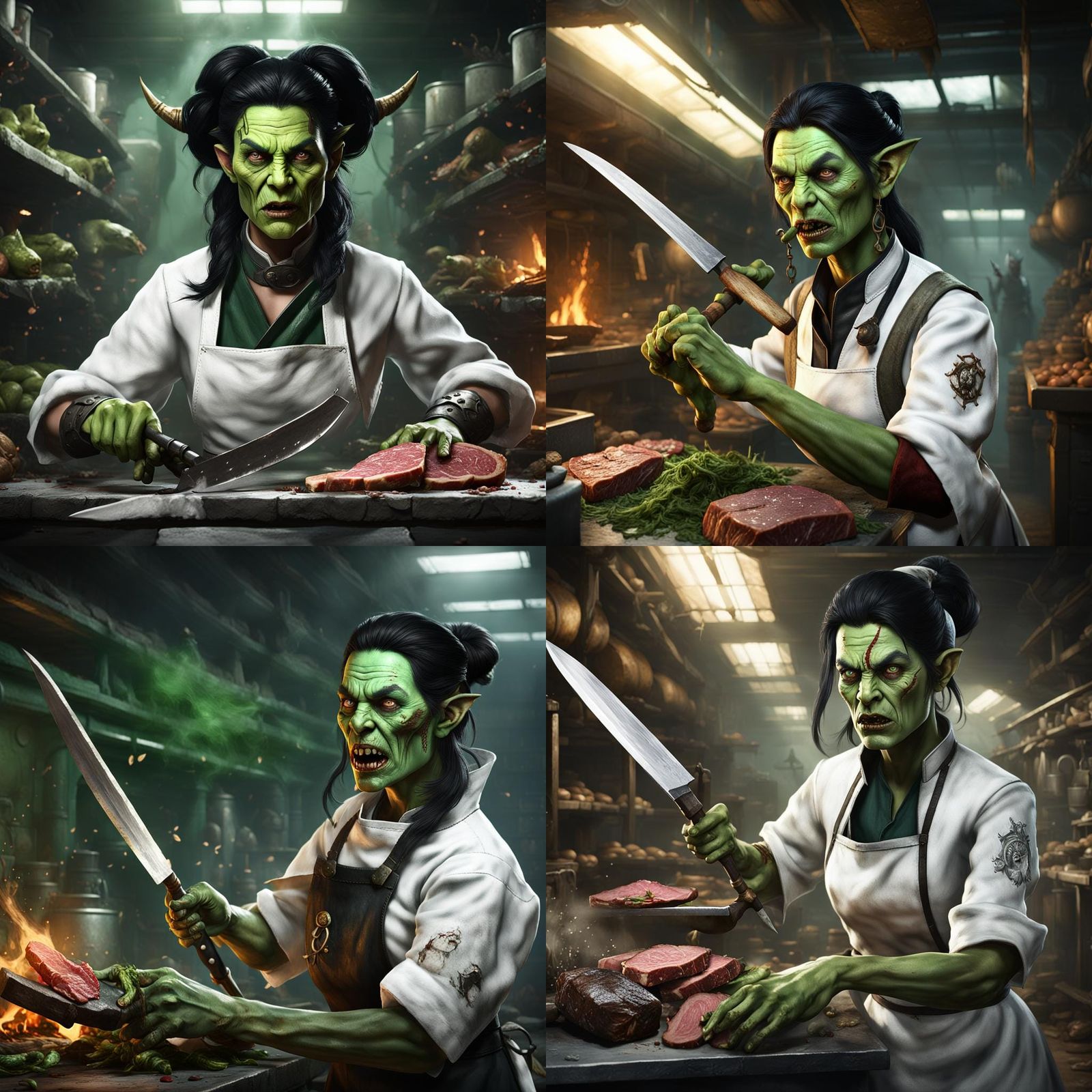 Half-Orc Chef Throws Cleaver in Steampunk Lab