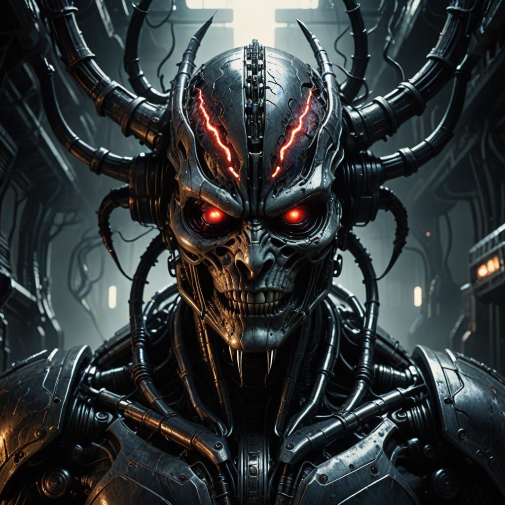 Cyberpunk Horror: Biomechanical Doomsday Hybrid