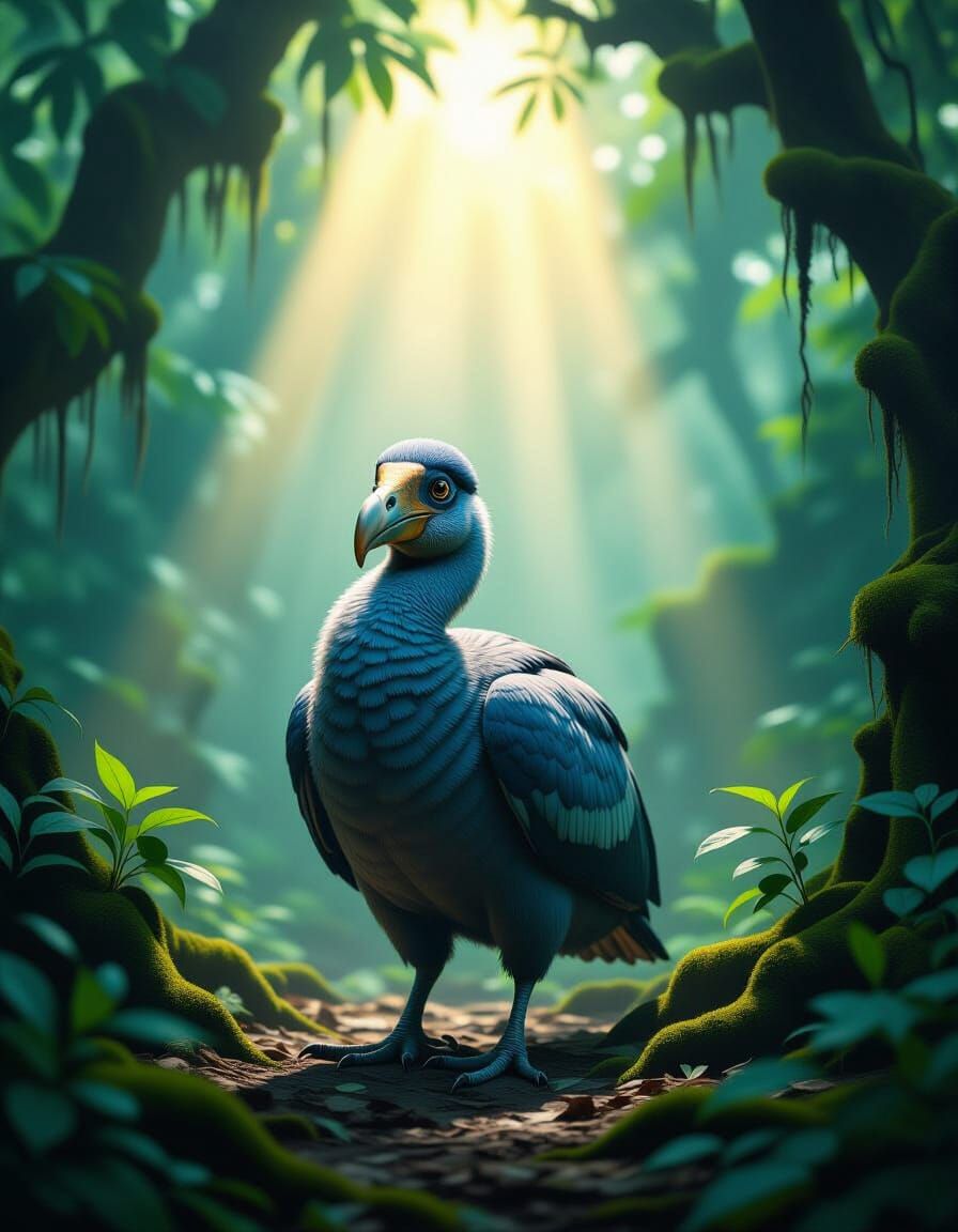 The Last Dodo Bird in Golden Light