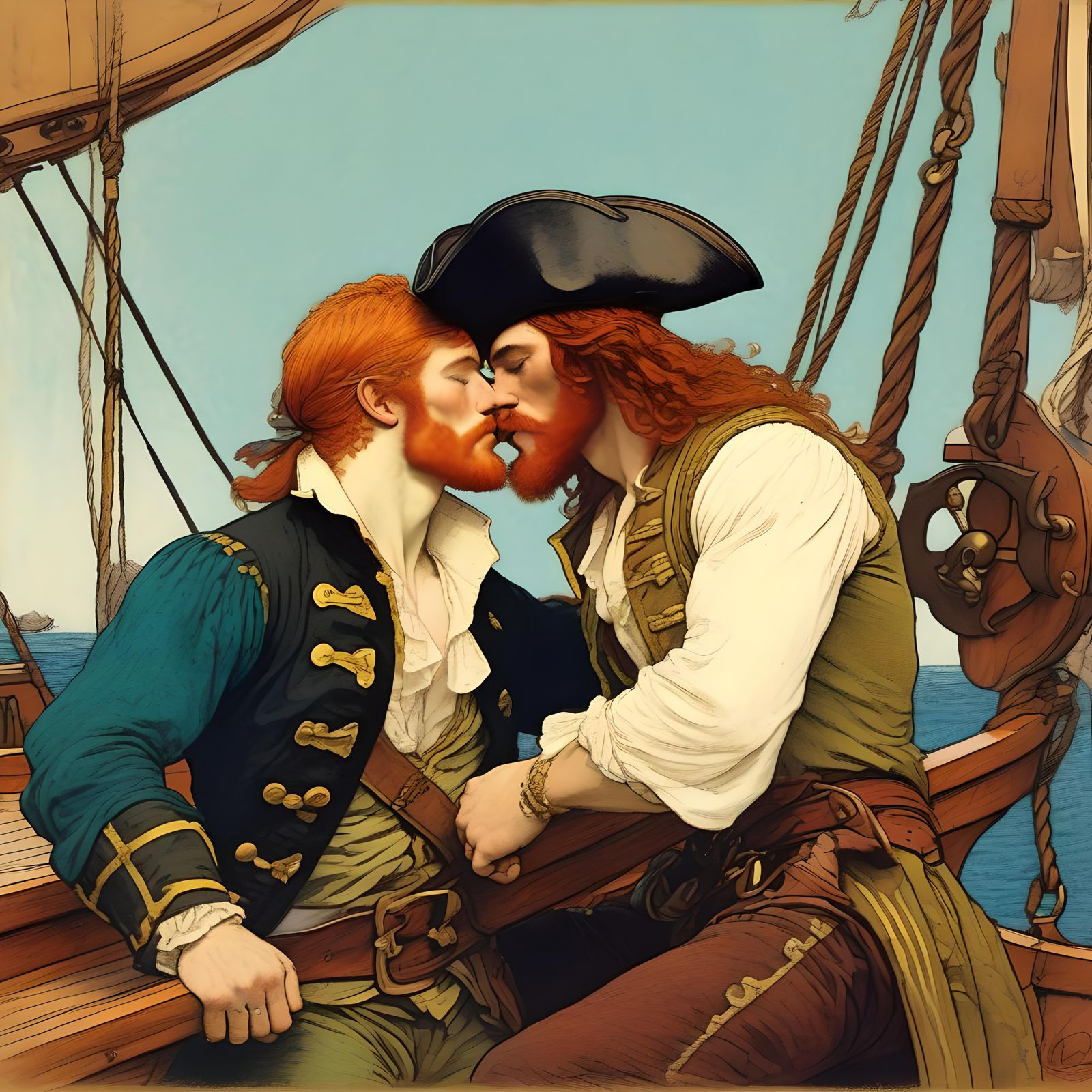 Pirate Love: A Golden Age Illustration