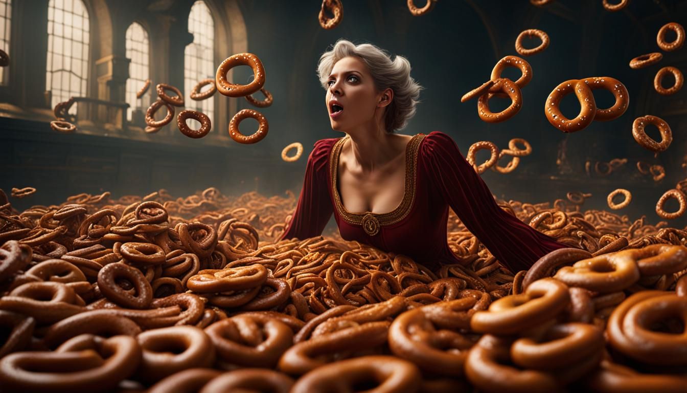 Woman's Perilous Plunge into a Pretzel Vat