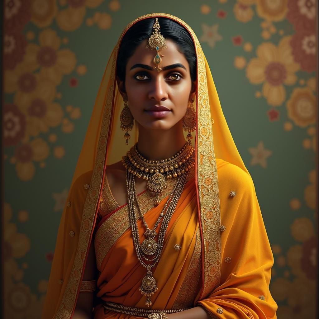 Kerala Muslim Woman: Detailed Matte Painting in 8K