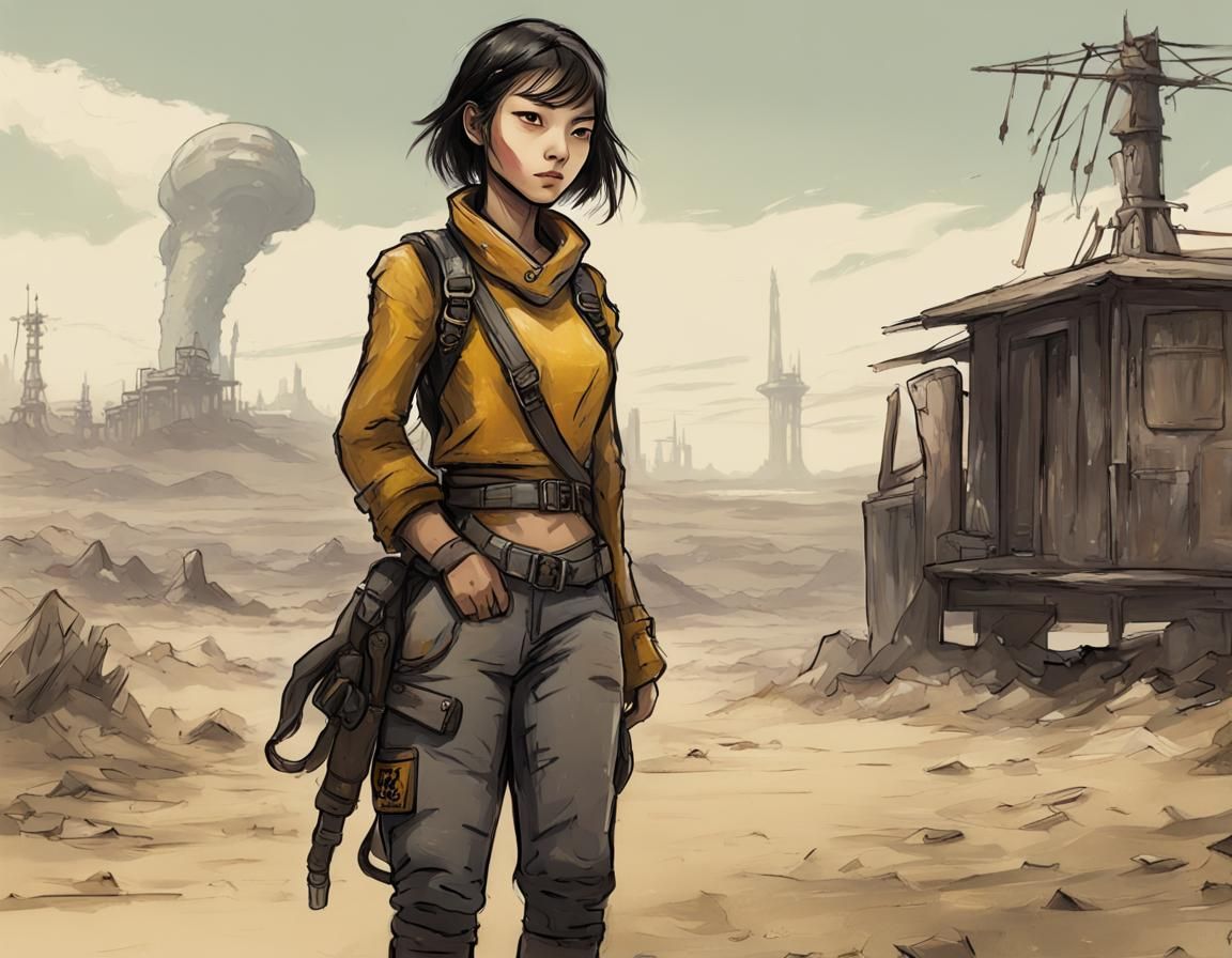 Chinese Vault Dweller and Gogo Tomago in Wasteland