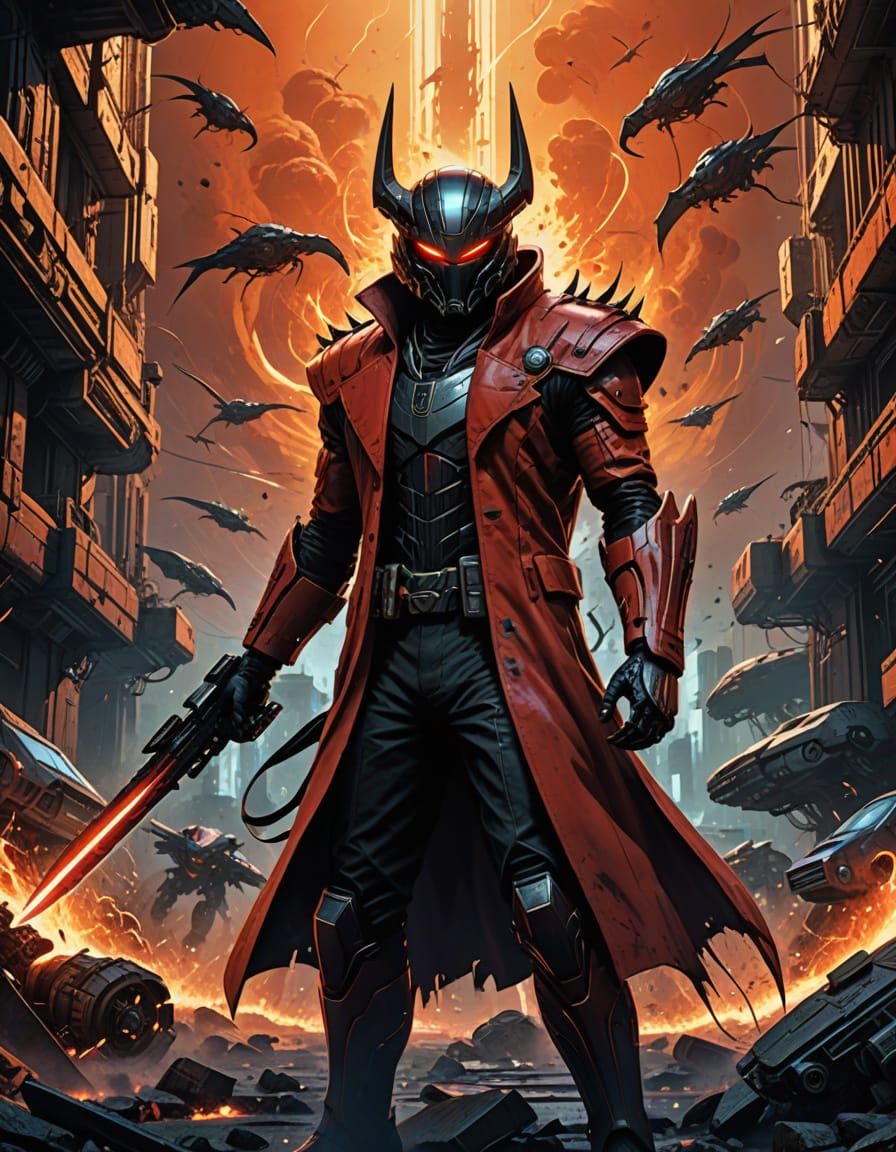 Dante in Epic Cyberpunk Battle