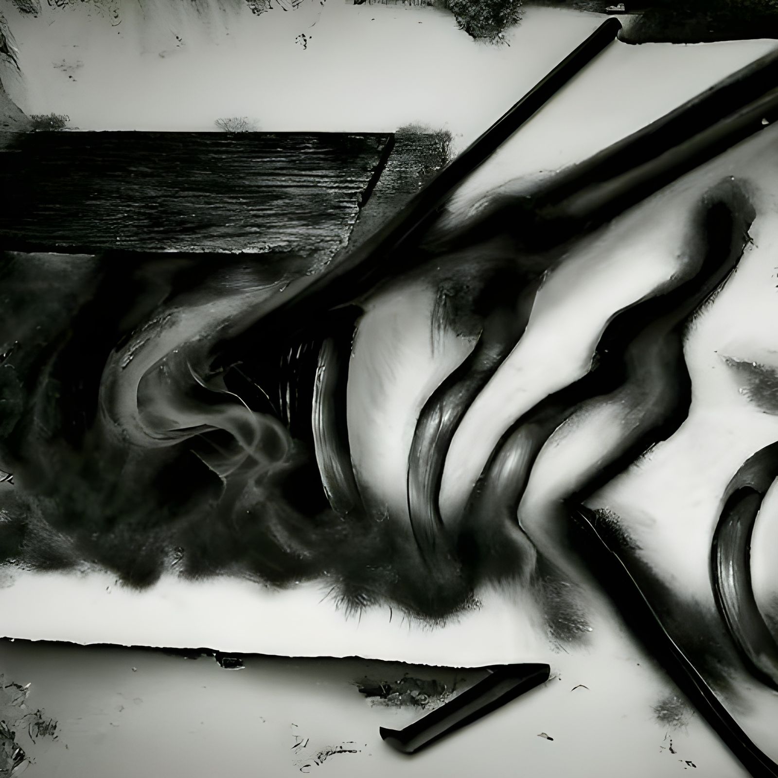 Bleak Film Noir Charcoal Drawing in 8K