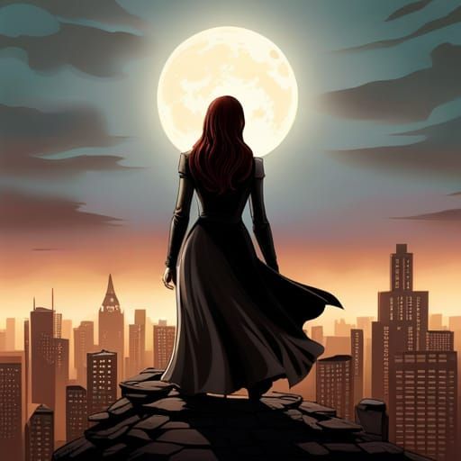 Inej Ghafa Book Cover Art in Comic Style