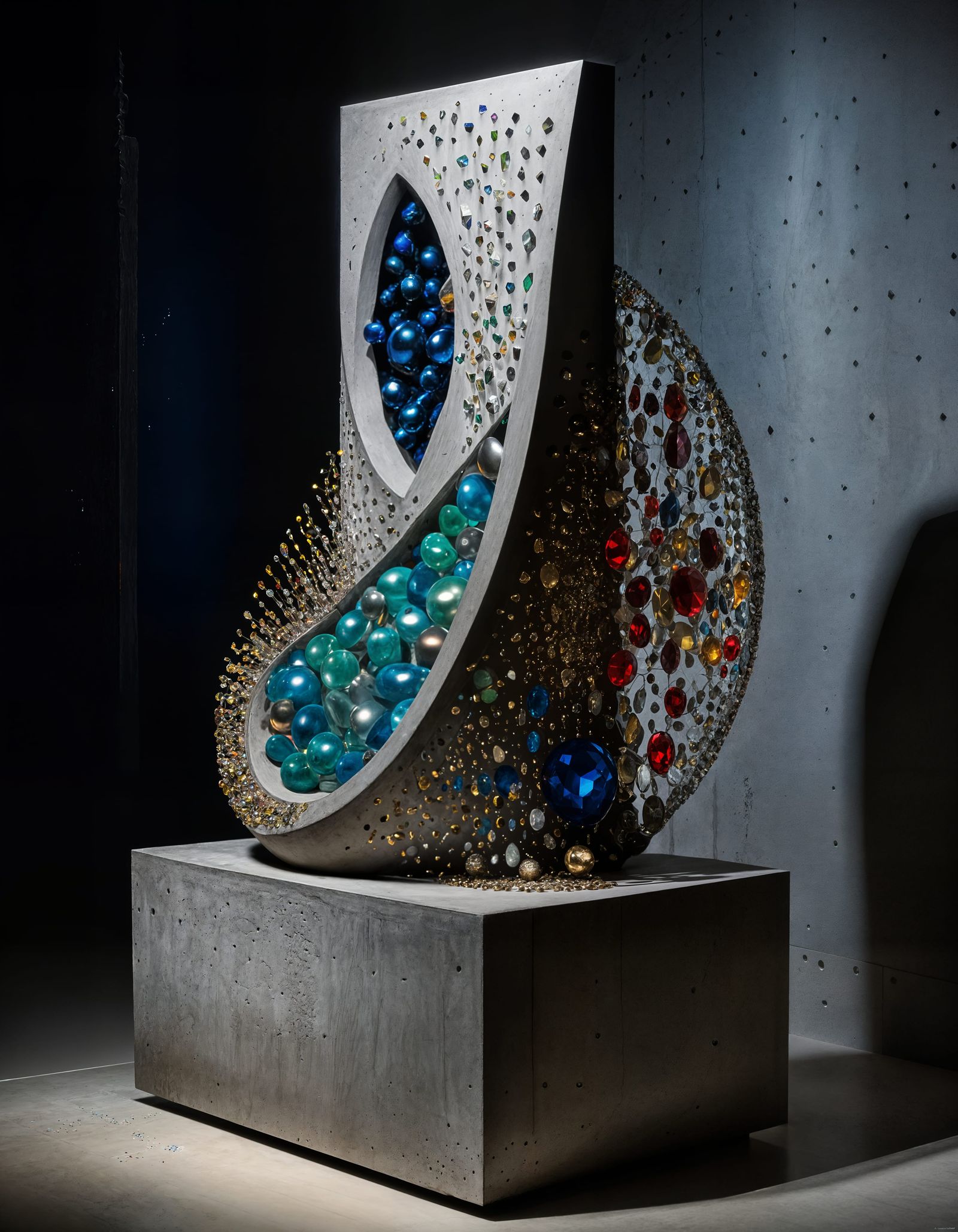 Abstract Surrealist Sculpture in Art Gallery