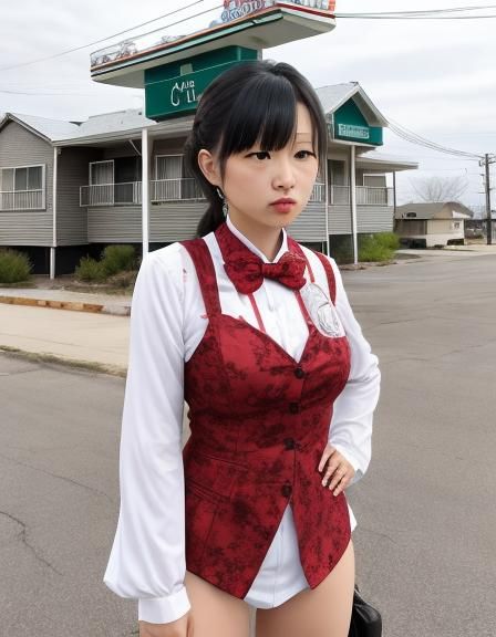 Ominous Creepy Motel at Night