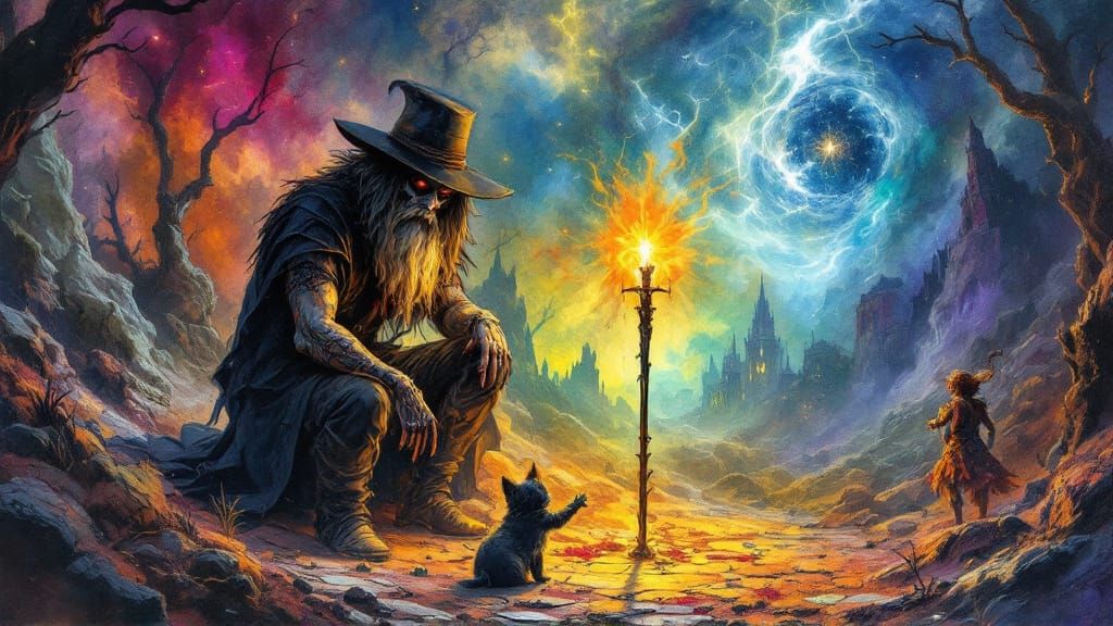 Fantasy Mashup: Gothic Sci-Fi Western in Watercolor