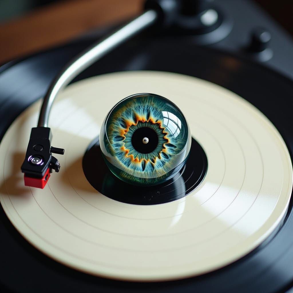 marble eye spinnin' on turntable