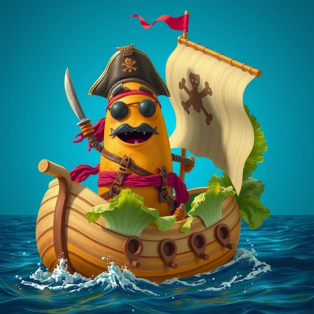 Potato Pirate on Lettuce Ship Adventure