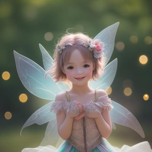 Happy Fairy Portrait in Natural Light