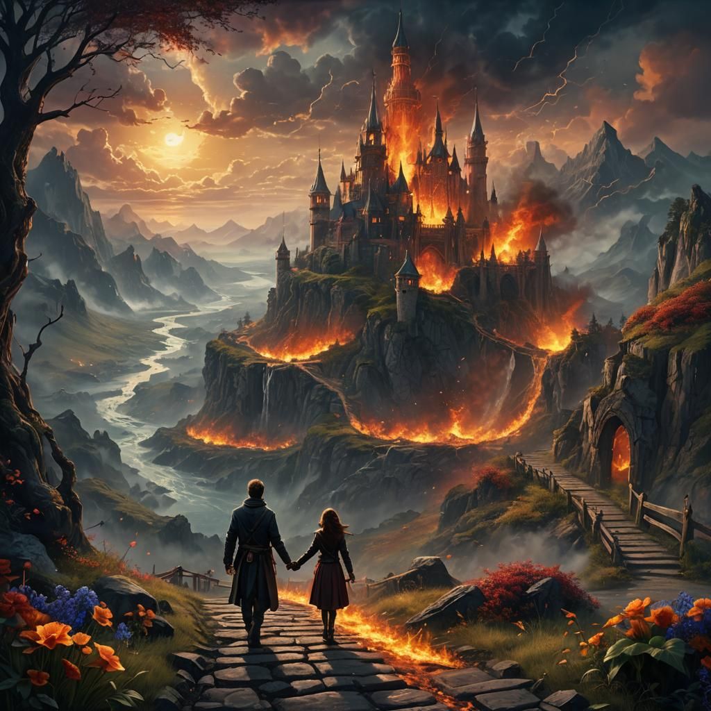Love and Pain: A Fantastical Matte Painting