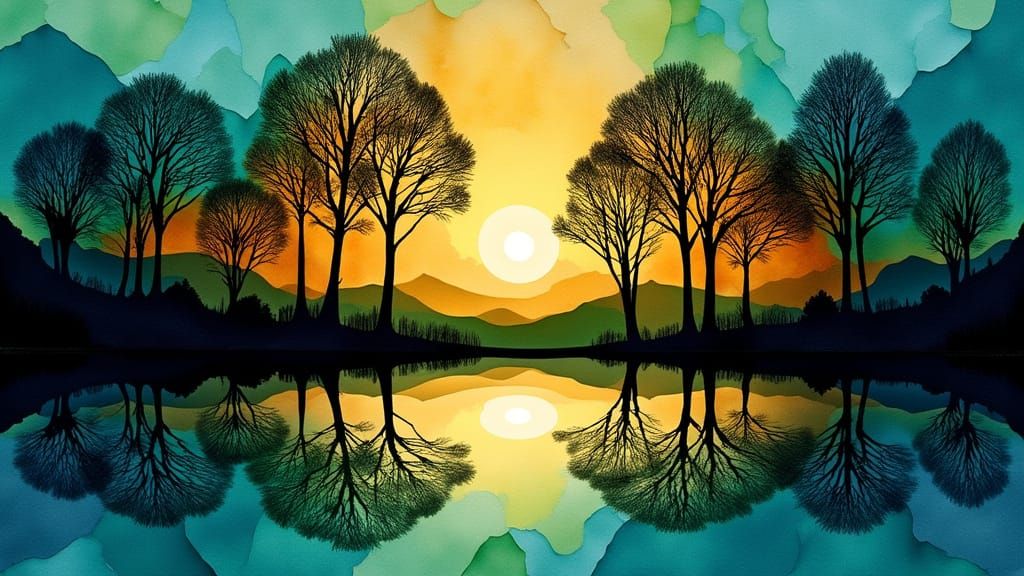 overlays of basic shaped patterns: textured paper collage: c...