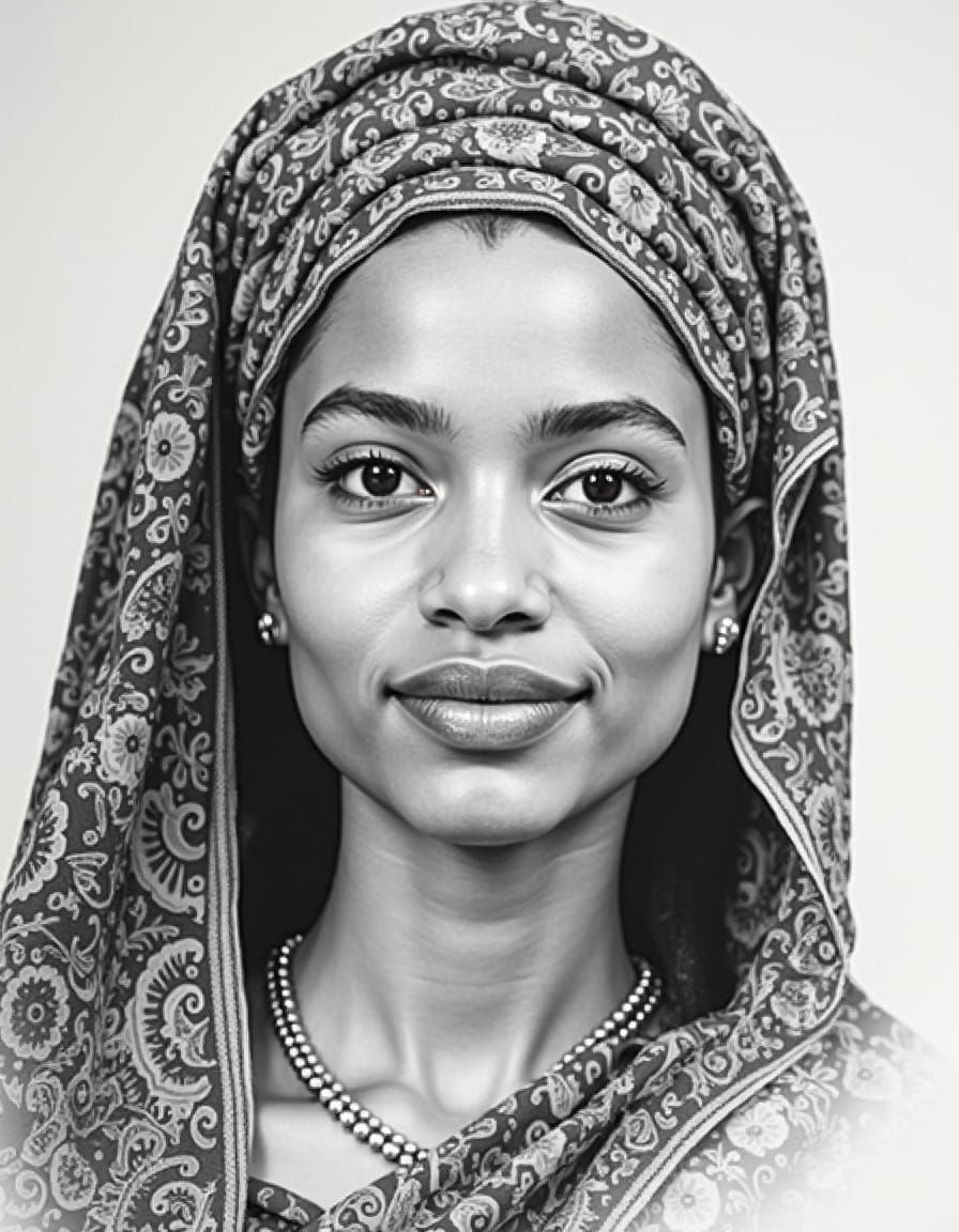 Islamic Culture: Vibrant Market Scene with Traditional Attir...