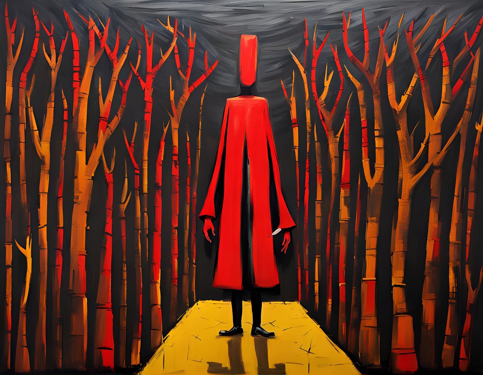 Tiny People Spell Message in Lyrical Abstraction Style