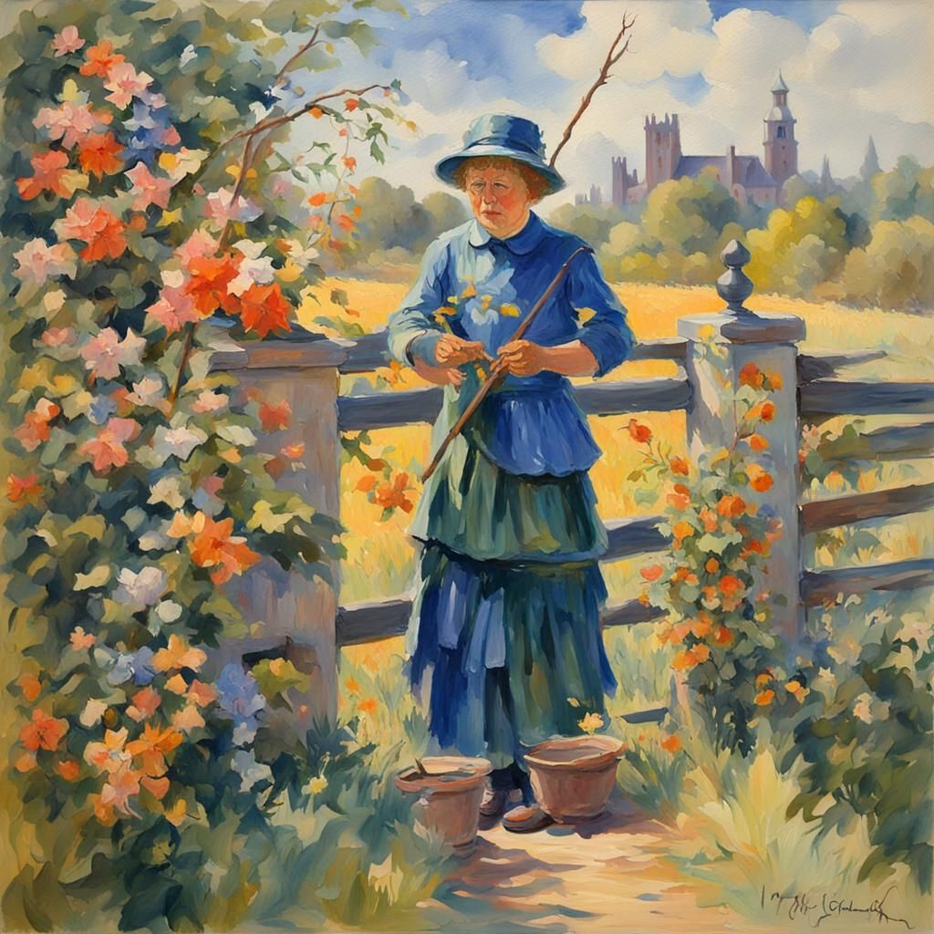 Gouache Impressionist Masterpiece: Binding with Briars