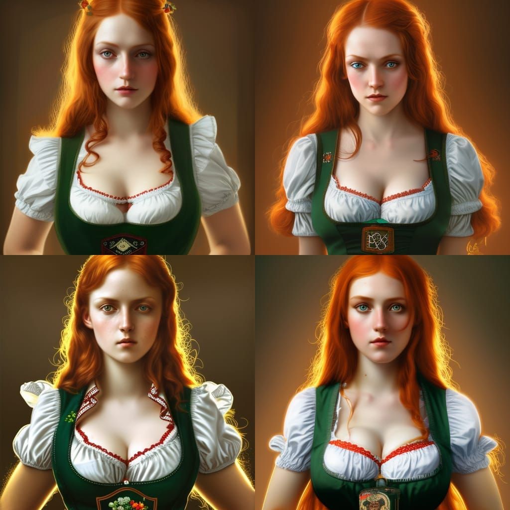 Oktoberfest Petite RedHead Girl