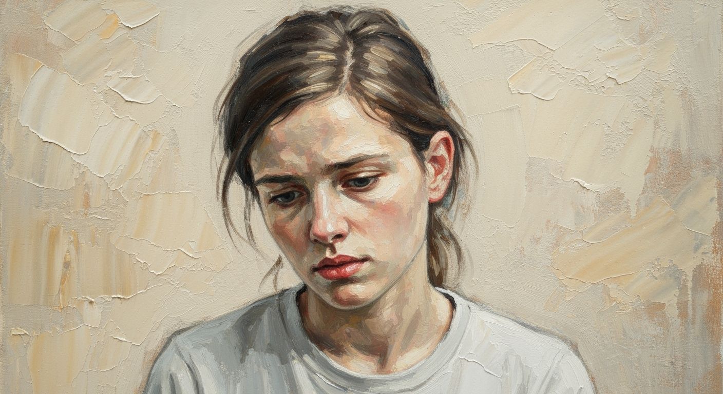 Poetic Portrait of Sadness as Oil Painting