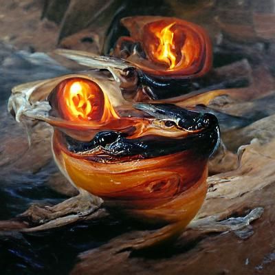 Flaming Eyed Jack-o'-Lantern Oil Painting