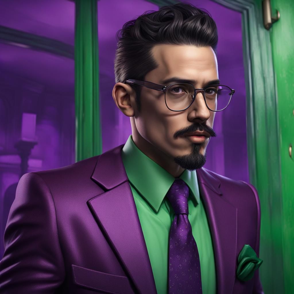 Hispanic Man with Joker Makeup: Digital Matte Painting